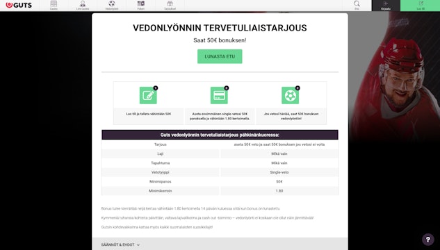 Parhaat vedonlyontibonukset Riskiton veto esimerkki