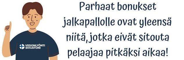 Esittelyssa parhaat bonukset jalkapallovedonlyontia varten