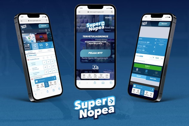 Supernopea vedonlyontisivu kaytossa mobiilissa
